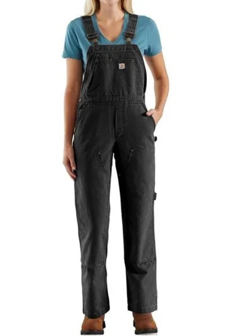 Carhartt Women’s Weathered Buck Wildwood Bib Overalls with Utility Pockets